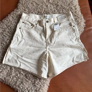 Abercrombie & Fitch Off-White Denim Shorts